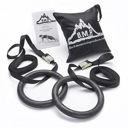 Black Mountain Products Black Mountain Products Gym Rings Black Multi-Use Exercise Gymnastics Rings; Black Gym Rings Black